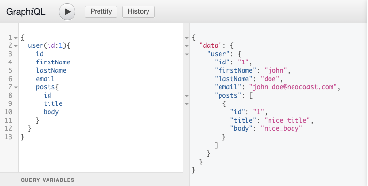 GraphiQL example
