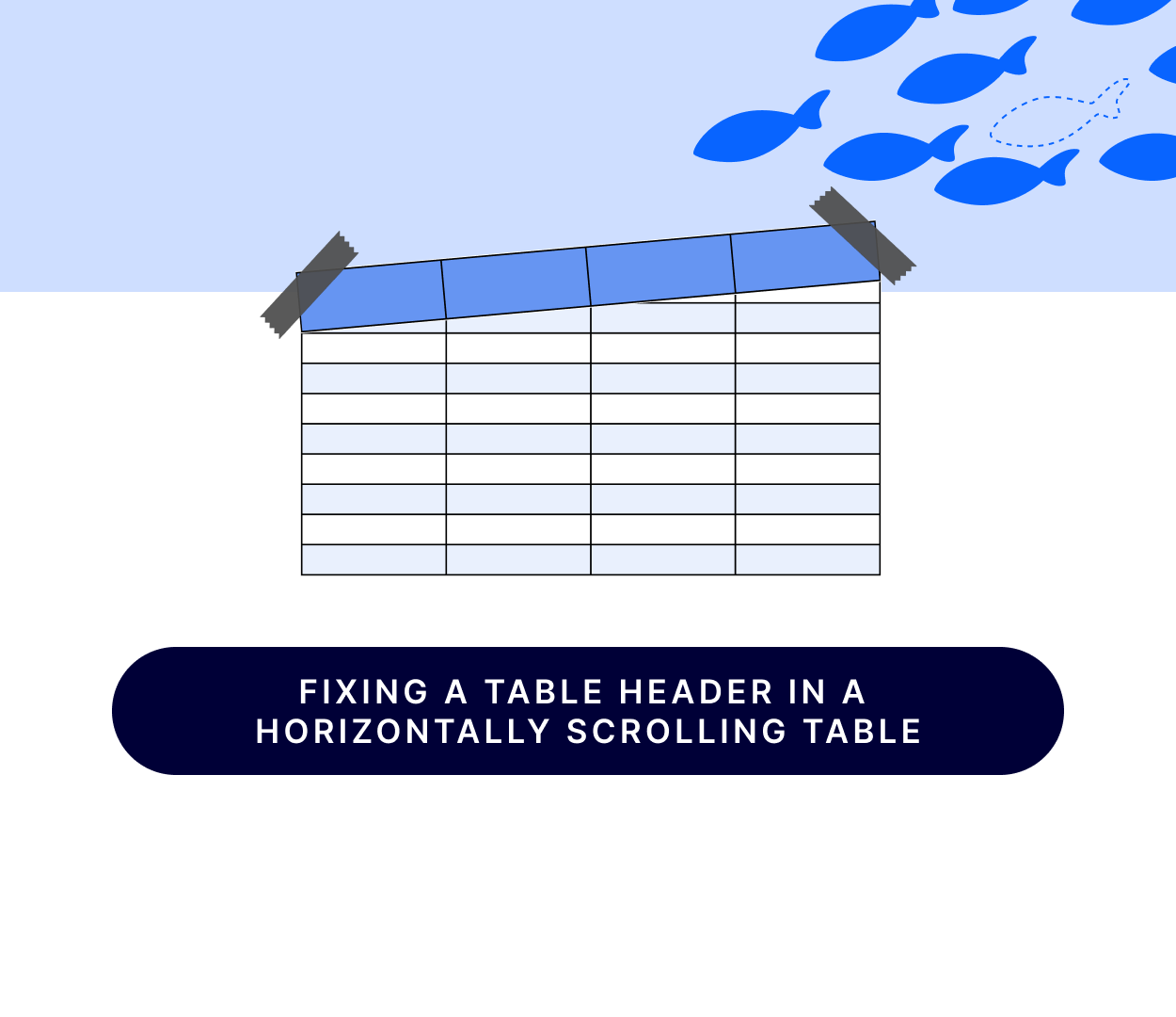 Fixing a table header on a horizontally scrolling table